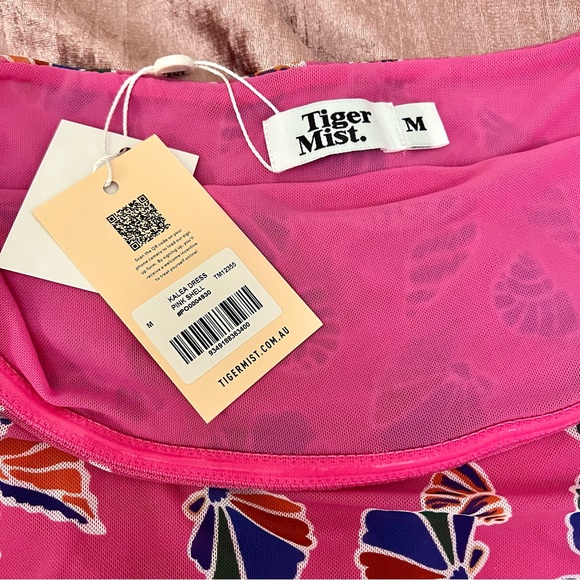 Tiger Mist Pink Kalea Shell Mini Dress - Picture 6 of 7